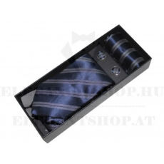  NM nyakkendő szett - Sötétkék csíkos