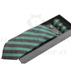  NM nyakkendő szett - Zöld-fekete csíkos