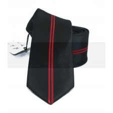  NM slim nyakkendő - Fekete-piros csíkos nyakkendő