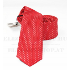  NM slim szövött nyakkendő - Piros pöttyös nyakkendő