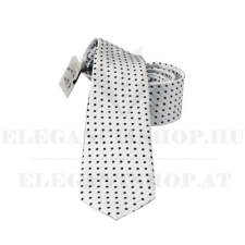  NM szövött slim nyakkendő - Fekete pöttyös nyakkendő