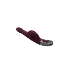 NMC Titanz 8.5" silicone rechargeable vibrator in rubine red vibrátorok