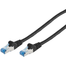 No-name Patchkabel CAT6a RJ45 S/FTP 15m Black (75725-S) kábel és adapter