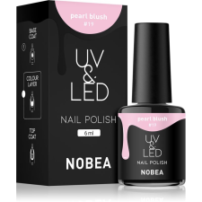 NOBEA UV & LED Nail Polish gél körömlakk UV / LED-es lámpákhoz fényes árnyalat Pearl blush #19 6 ml körömlakk