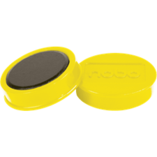 NOBO Fehértábla mágnes 10db, 38mm átmérő, sárga (1915316) táblamágnes