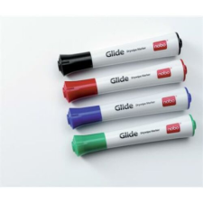 NOBO Tábla- és flipchart marker, 3 mm, kúpos, NOBO "Glide", 4 különböző szín filctoll, marker