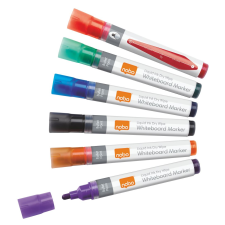 NOBO Táblamarker folyékonytintás1-3 mm 6db különböző szín (VN1419) (VN1419) filctoll, marker