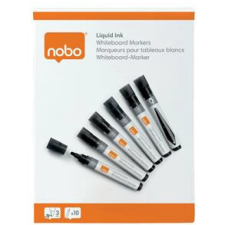 NOBO Táblamarker folyékonytintás kúpos 1-3 mm fekete (10 db) filctoll, marker