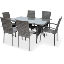 Noela HAITI PREMIUM 1+6 rattan kerti bútorkészlet kerti bútor