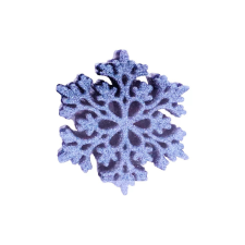 Noelle kék-ezüst csillogó hópehely karácsonyfadísz – 6 db-os szett karácsonyfadísz