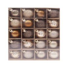 Noelle vegyes barna-arany karácsonyi gömbök – 20 db-os szett karácsonyfadísz