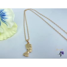  Nofertiti antiallergén aprószemes medálos nyaklánc 18K nyaklánc