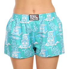  női bő szárú boxeralsók Styx art klasszikus gumipánt jégkockák (K1657) XL