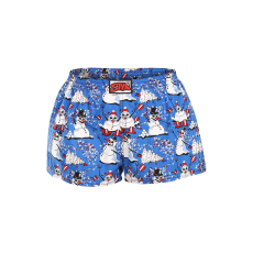  női bő szárú boxeralsók Styx art klasszikus gumipánt karácsonyi hóemberek (K1751) XL
