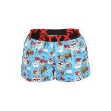  Női bő szárú boxeralsók Styx art sportos gumipánt Valentin-napi pár (T1756) S