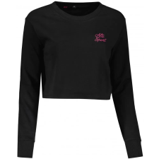 Női crop felső pulóver ALTISPORT BYB/ALW056BY131 FEKETE RÓZSASZÍN méret: XXXL női pulóver, kardigán
