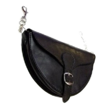  Női, fekete bőr öv - és válltáska ajándéktárgy