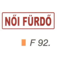  Nöi fürdö F92 információs címke
