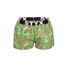  Női klasszikus boxeralsó Styx művészet sport gumi karácsonyi mézeskalács (T1753) M női alsó