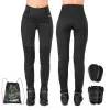  Női motoros leggings W-TEC Noposum fekete M, meghosszabbított hossz