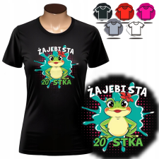 NŐI NYOMTATOTT PÓLÓ - AJÁNDÉK SZÜLETÉSNAPI BÉKA 20 ÉVES - XL női póló