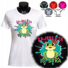  NŐI NYOMTATOTT PÓLÓ - AJÁNDÉK SZÜLETÉSNAPI BÉKA 70 ÉVES - 3XL
