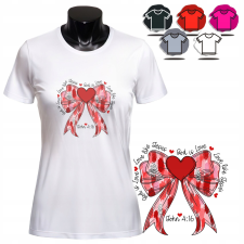 NŐI NYOMTATOTT PÓLÓ - MASNI DESIGN SZÍV AJÁNDÉK - 3XL női póló