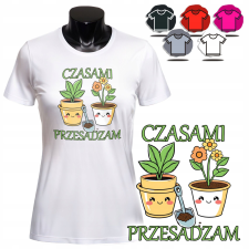  NŐI NYOMTATOTT PÓLÓ - NÉHA ÁTÜLTETEK VIRÁGOKAT NÖVÉNYEKET -XXL női póló