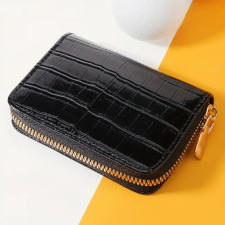  NŐI PÉNZTÁRCA -KROKKO- LAKK- FEKETE- pénztárca