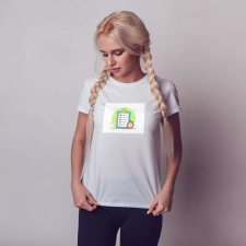 Női Póló - Jegyzettömb Design - Fehér ajándéktárgy