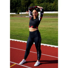  Női prémium, hosszú ujjú funkcionális crop felső ALTISPORT VOJ/ALW039TR04 FEKETE PIROS méret: XXL