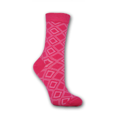  Női zokni - pamut bokazokni - 39-42 - pink káró mintás - Evidence