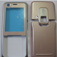 Nokia 6120 Classic elő+akkuf+antf., Előlap, rózsaszín mobiltelefon, tablet alkatrész
