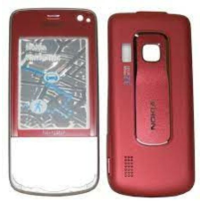 Nokia 6210 Nav elő+akkuf, Előlap, piros mobiltelefon, tablet alkatrész