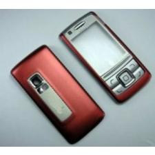 Nokia 6280 elő+akkuf, Előlap, piros mobiltelefon, tablet alkatrész