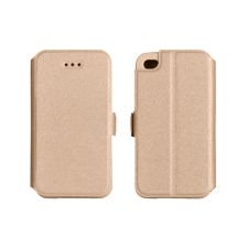 Nokia 8, Oldalra nyíló flip tok, Book, arany tok és táska