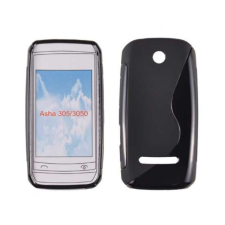 Nokia Asha 305, Szilikon tok, S-Case, fekete tok és táska