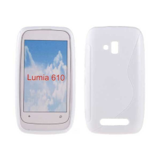 Nokia Lumia  610, Szilikon tok, S-Case, fehér tok és táska