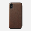 Nomad GOODS Rugged Tri-Folio kinyitható bőrtok iPhone XS barna