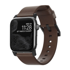 Nomad leather strap brown, black - apple watch ultra (49mm) 8/7 (45mm)/6/se/5/4 (44mm)/3/2/1 (42mm) nm1a4rbm00 okosóra kellék