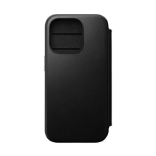 Nomad Modern Leather Folio iPhone 15 Pro flip tok, fekete tok és táska