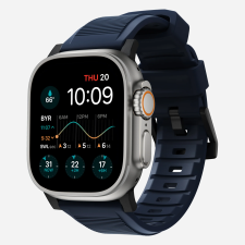 Nomad Rugged Apple Watch S4/S5/S6/S7/S8/S9/SE/Ultra Szíj 42/44/45/49mm - Kék/Fekete okosóra kellék