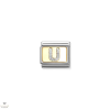 Nomination "Glitter U betű" charm - 030291-21