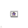 Nomination "Lila virág " charm - 030615-001