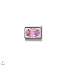 Nomination &quot;Rózsaszín cirkónia&quot; charm - 030601-003 medál