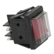 Non branding Bipoláris nyomógomb piros 16A 250V beépíthető gépek kiegészítői