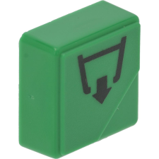Non branding nyomógomb zöld 23x23 mm "leeresztő beépíthető gépek kiegészítői