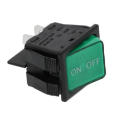 Non branding ZÖLD BIPOLÁRIS KAPCSOLÓ 16A 250V beépíthető gépek kiegészítői