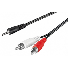 Noname 3,5 jack/2RCA audio kábel 3m Black kábel és adapter