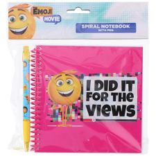 Noname Jegyzettömb spirálos+ toll 14x14cm Emoji jegyzettömb